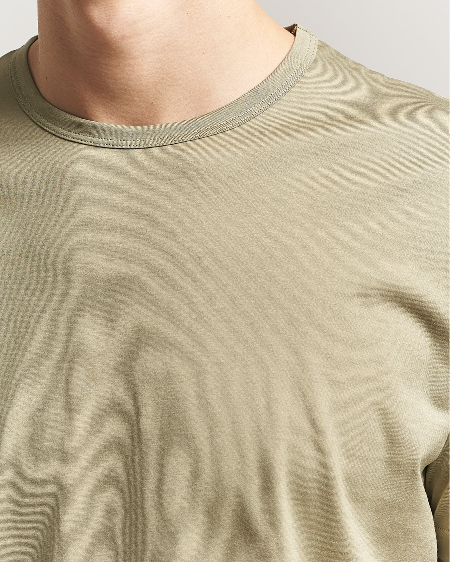 Herr | T-Shirts | Sunspel | Crew Neck Q82 Cotton T-Shirt Pistachio