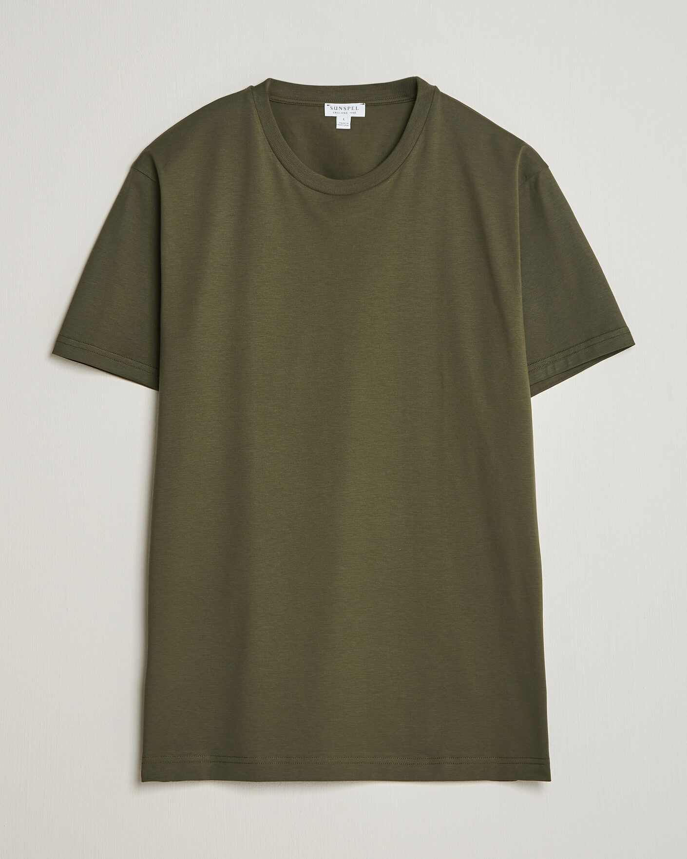 Herr | T-Shirts | Sunspel | Riviera Midweight T-Shirt Deep Olive