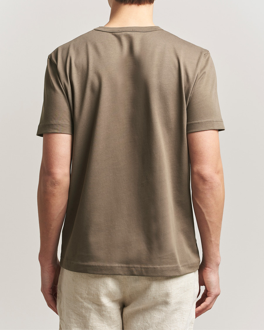 Herr | T-Shirts | Sunspel | Single Jersey Supima Cotton T-Shirt Dark Cedar
