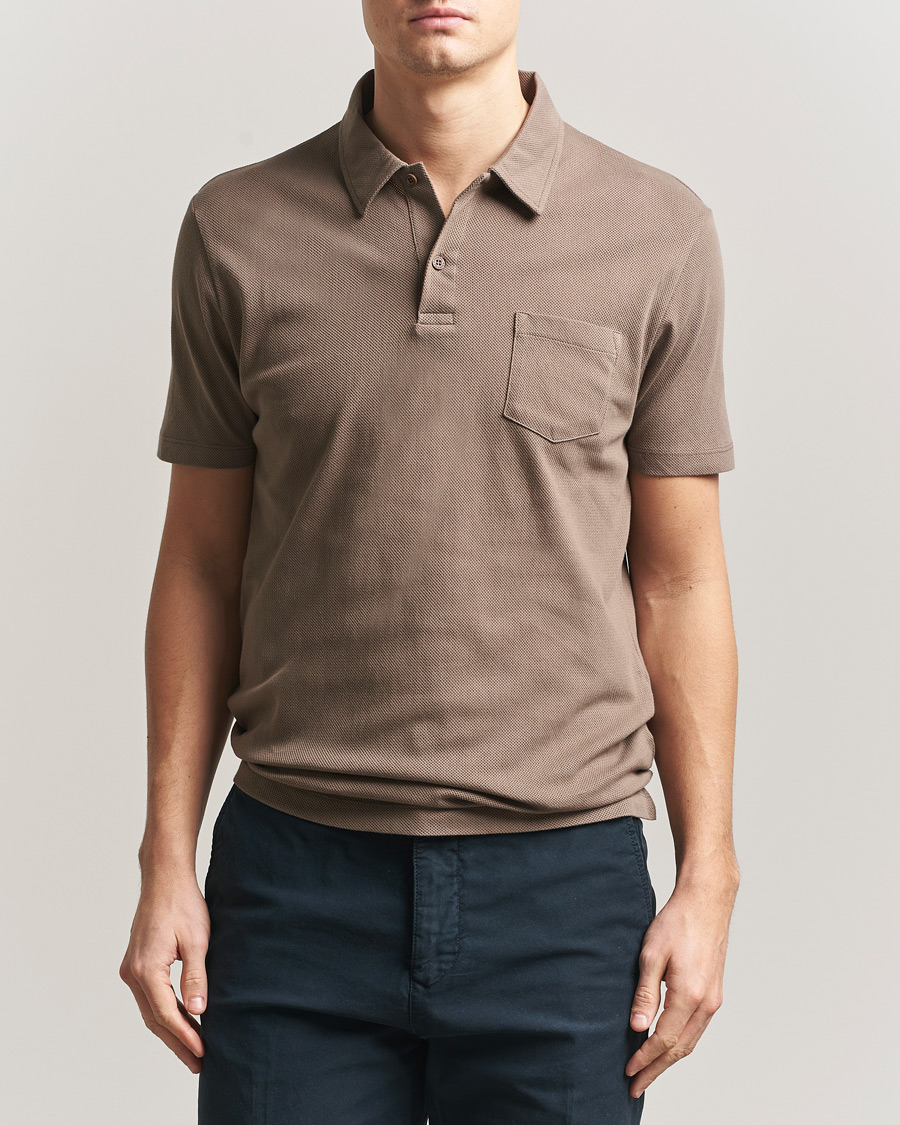 Herr | Pikéer | Sunspel | Riviera Polo Shirt Dark Cedar