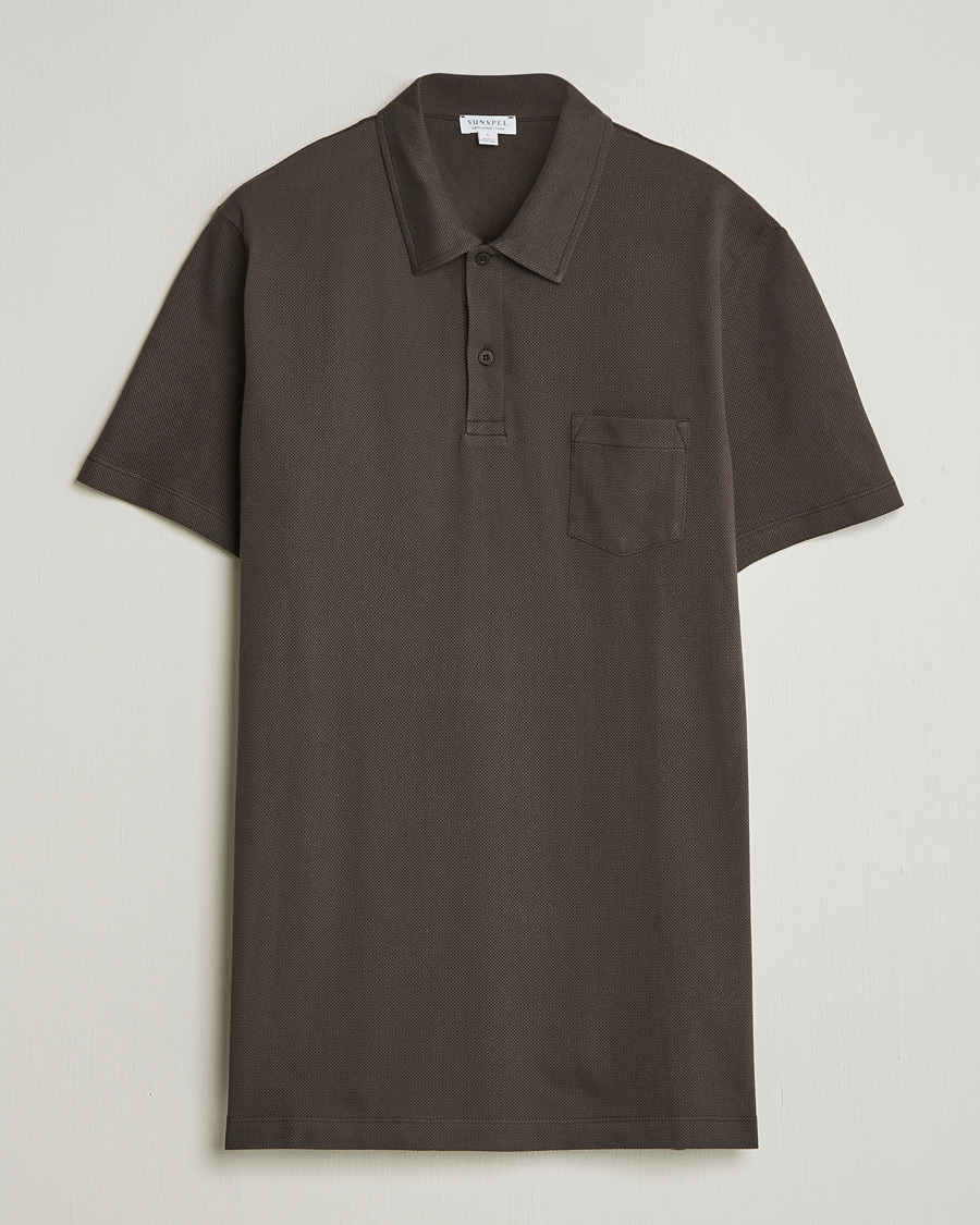 Herr | Pikéer | Sunspel | Riviera Polo Shirt Dark Chocolate