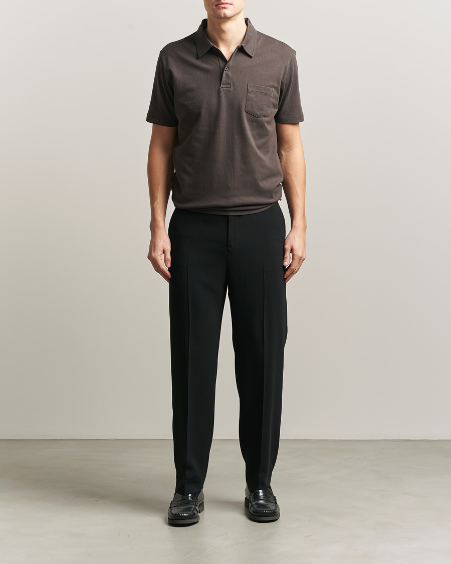 Herr | Pikéer | Sunspel | Riviera Polo Shirt Dark Chocolate