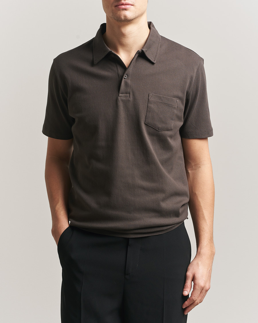 Herr | Pikéer | Sunspel | Riviera Polo Shirt Dark Chocolate