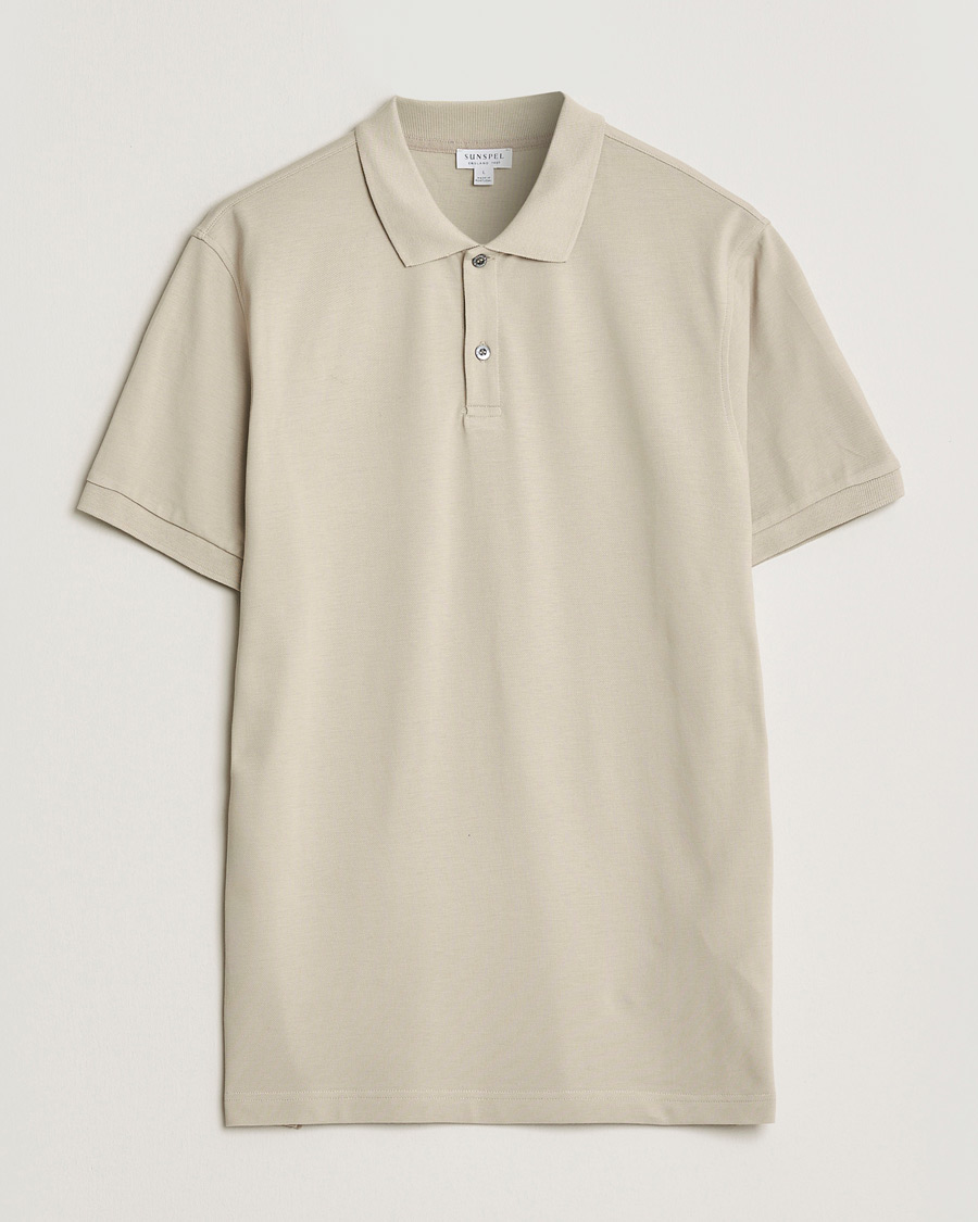 Herr | Pikéer | Sunspel | Supima Cotton Short Sleeve Pique Polo Hazelwood