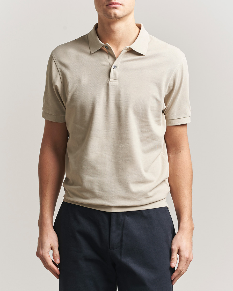 Herr | Pikéer | Sunspel | Supima Cotton Short Sleeve Pique Polo Hazelwood