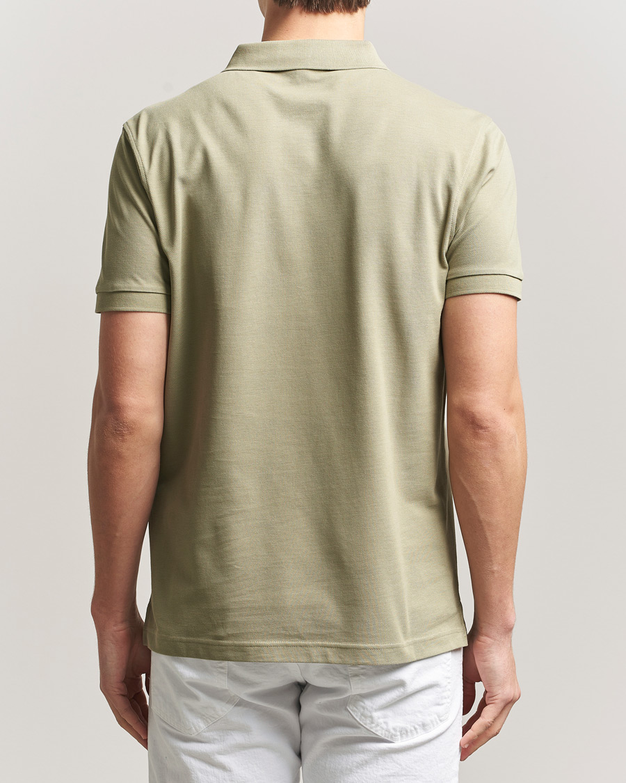 Herr | Pikéer | Sunspel | Supima Cotton Short Sleeve Pique Polo Pistachio