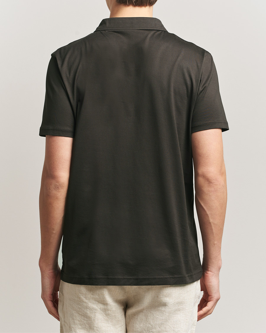 Herr | Pikéer | Sunspel | Cotton Jersey Polo Dark Chocolate