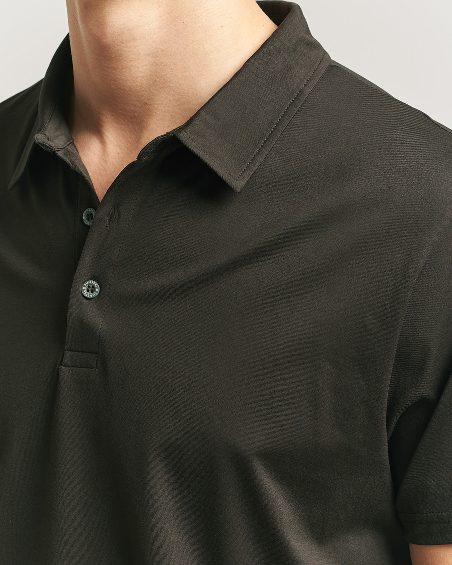 Herr | Pikéer | Sunspel | Cotton Jersey Polo Dark Chocolate