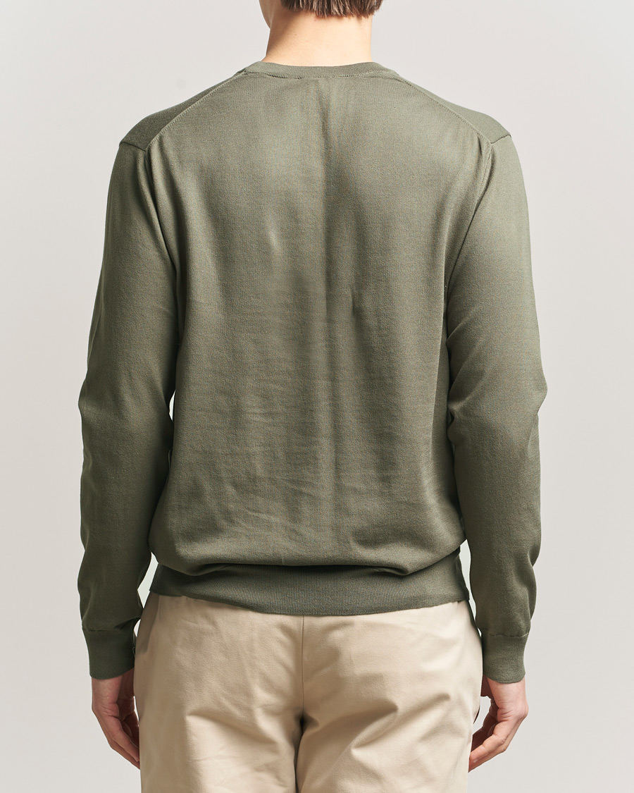 Herr | Tröjor | Sunspel | Lightweight Knitted Cotton Crew Khaki
