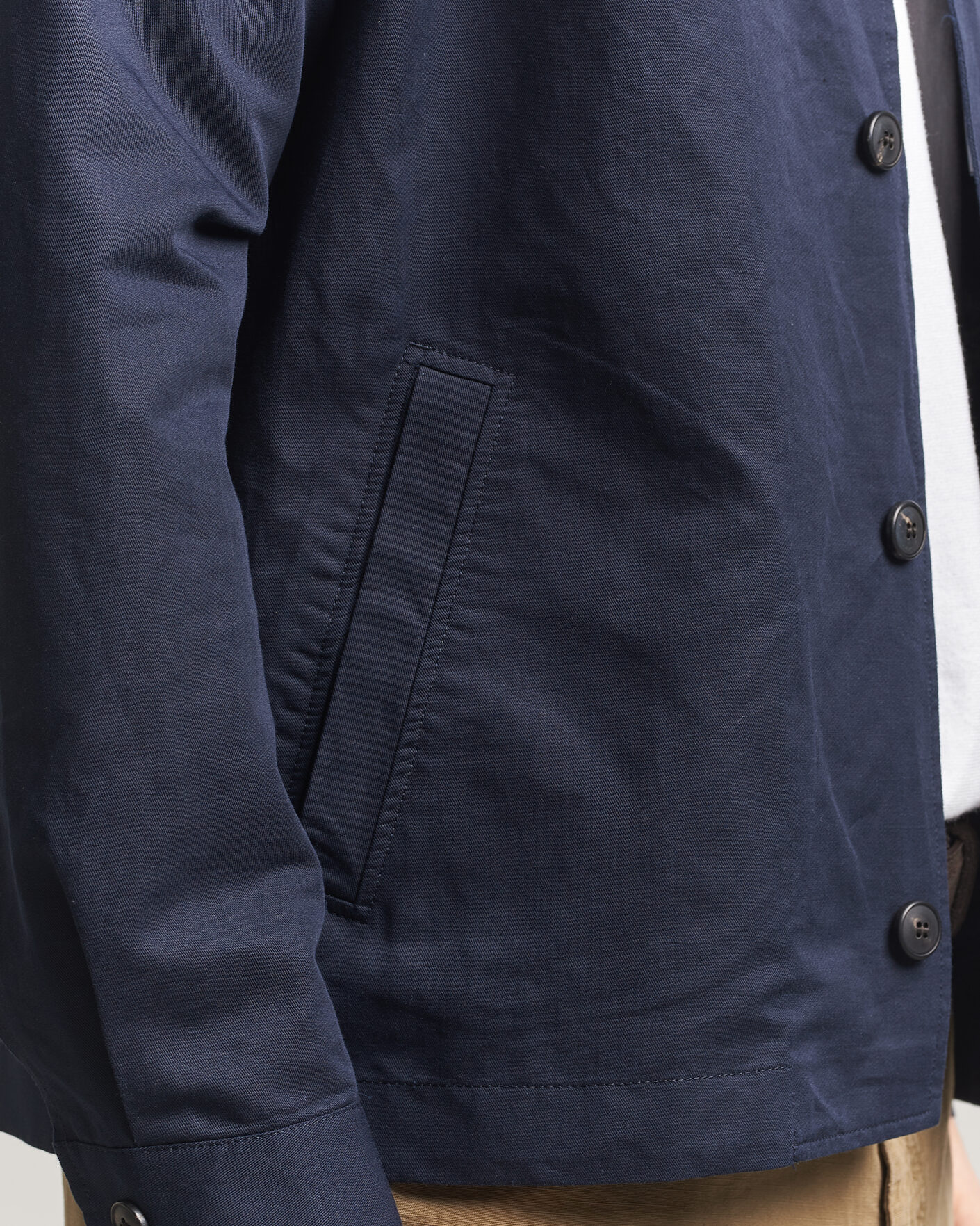 Herr | Jackor | Sunspel | Cotton/Linen Jacket Navy