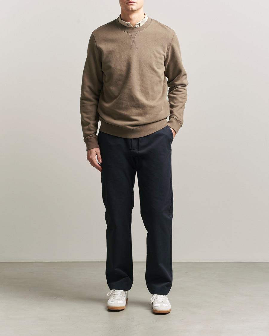 Herr | Byxor | Sunspel | Soft Cotton Drill Trousers Navy