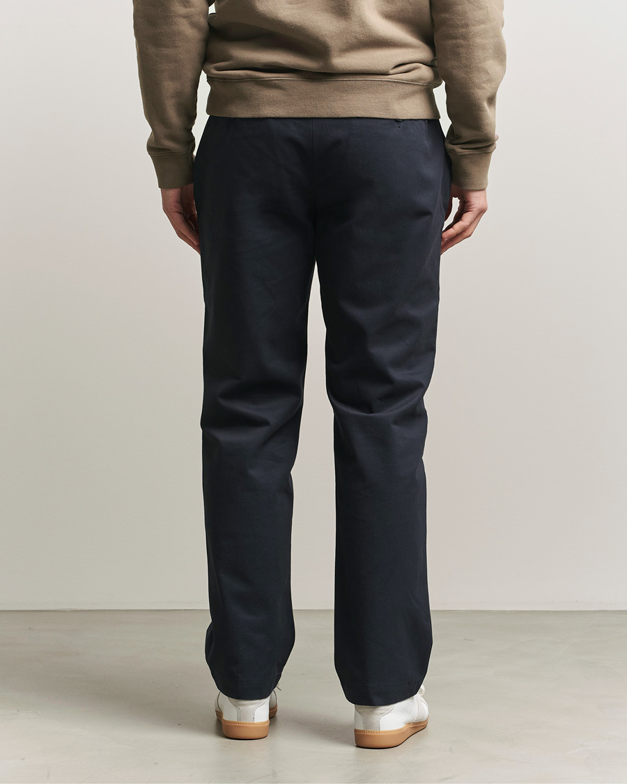 Herr | Byxor | Sunspel | Soft Cotton Drill Trousers Navy