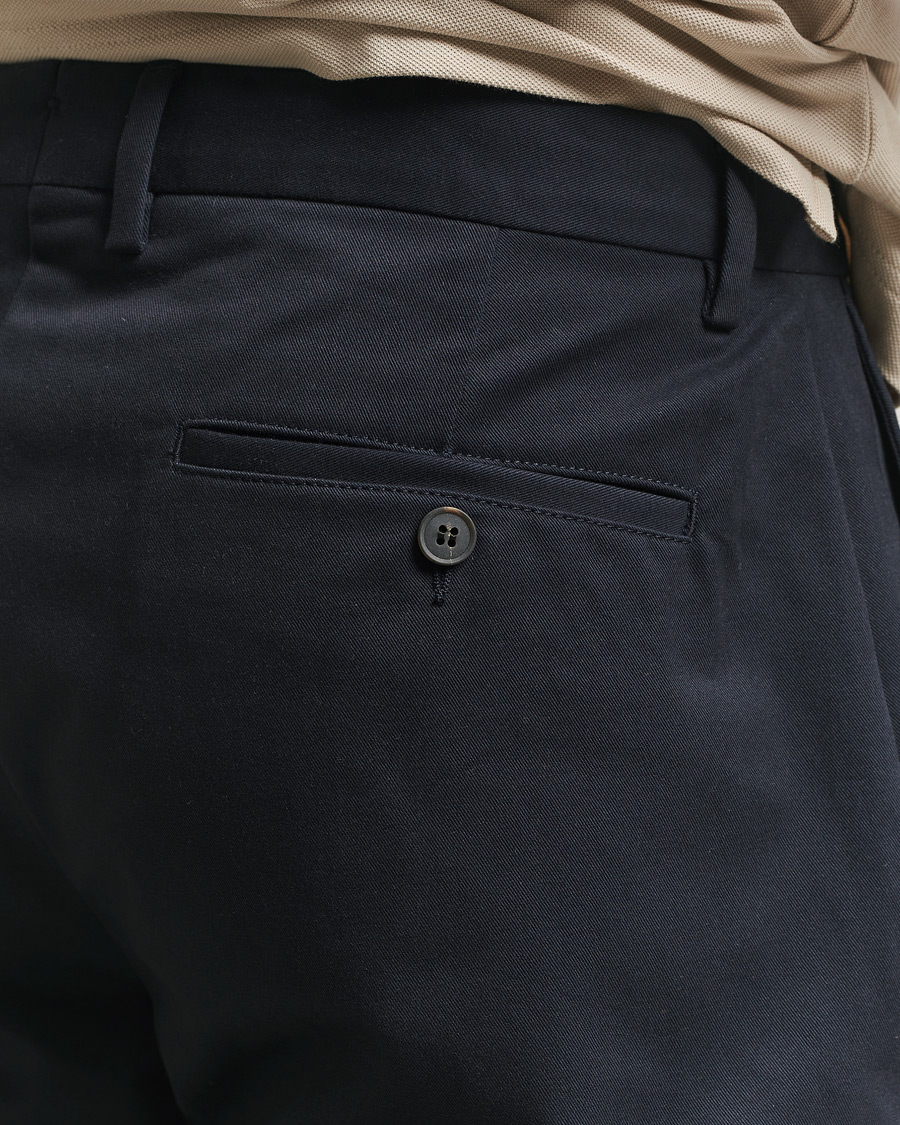 Herr | Byxor | Sunspel | Soft Cotton Drill Trousers Navy