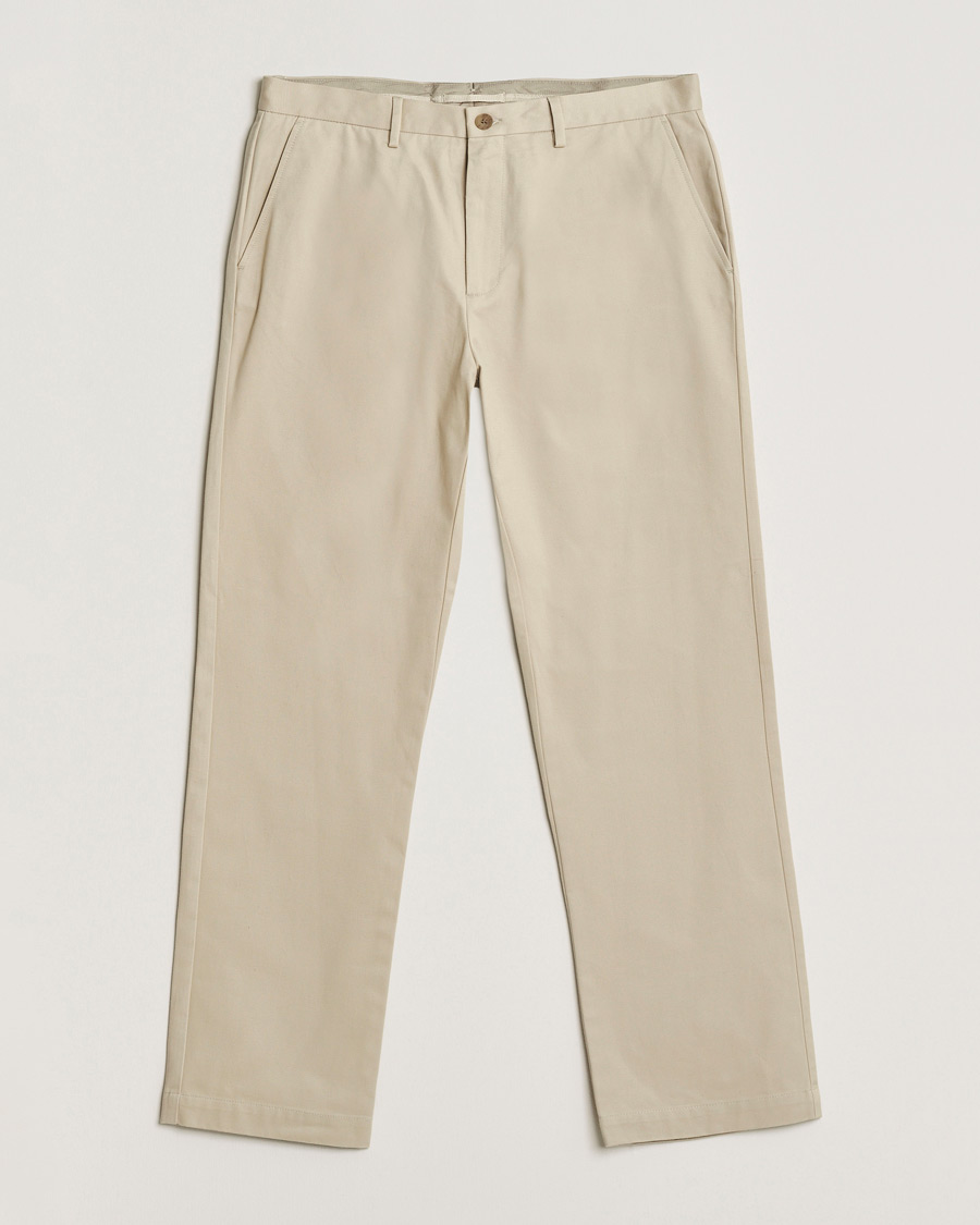 Herr | Byxor | Sunspel | Soft Cotton Drill Trousers Light Stone