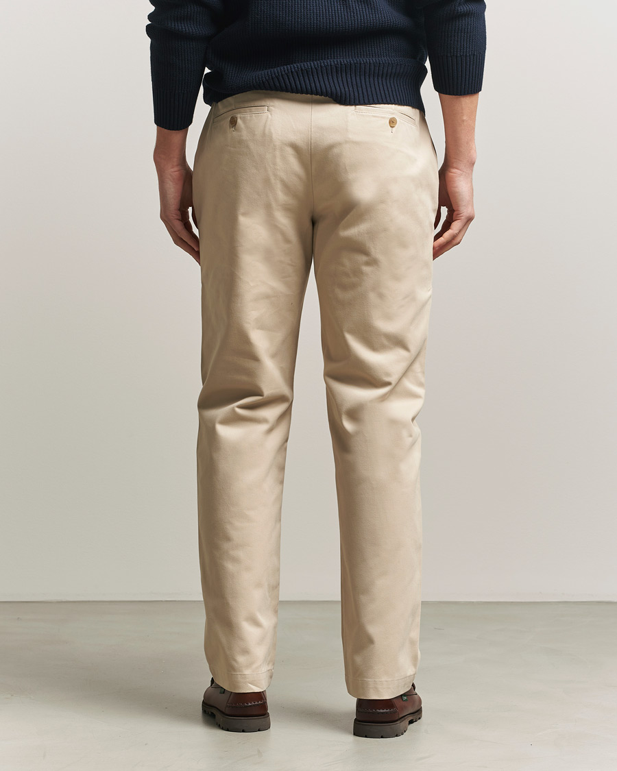 Herr | Byxor | Sunspel | Soft Cotton Drill Trousers Light Stone