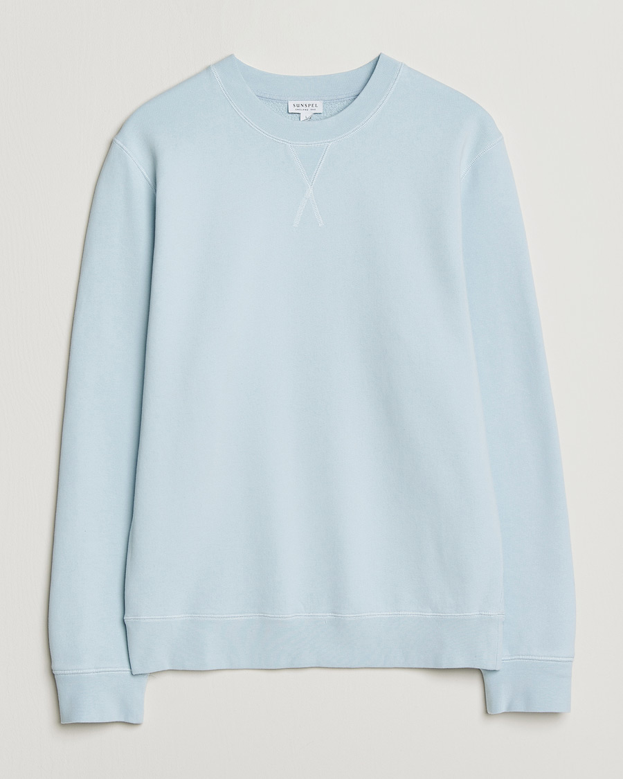Herr | Tröjor | Sunspel | Loopback Sweatshirt Pastel Blue