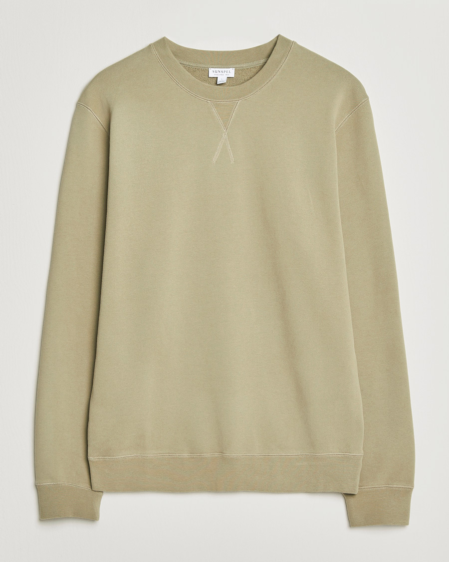 Herr | Tröjor | Sunspel | Loopback Sweatshirt Pistachio