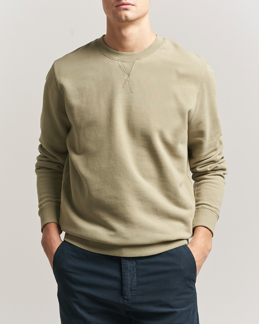 Herr | Tröjor | Sunspel | Loopback Sweatshirt Pistachio