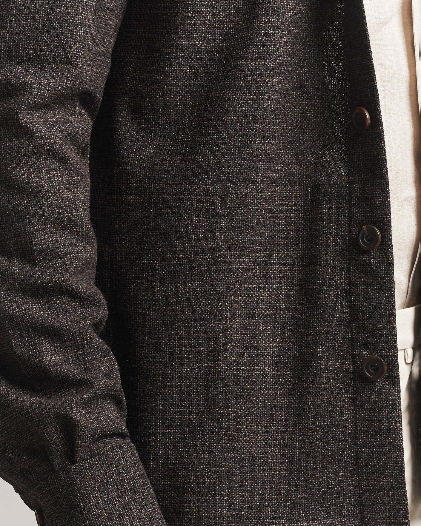 Herr | Skjortor | Kiton | Virgin Wool Overshirt Dark Brown