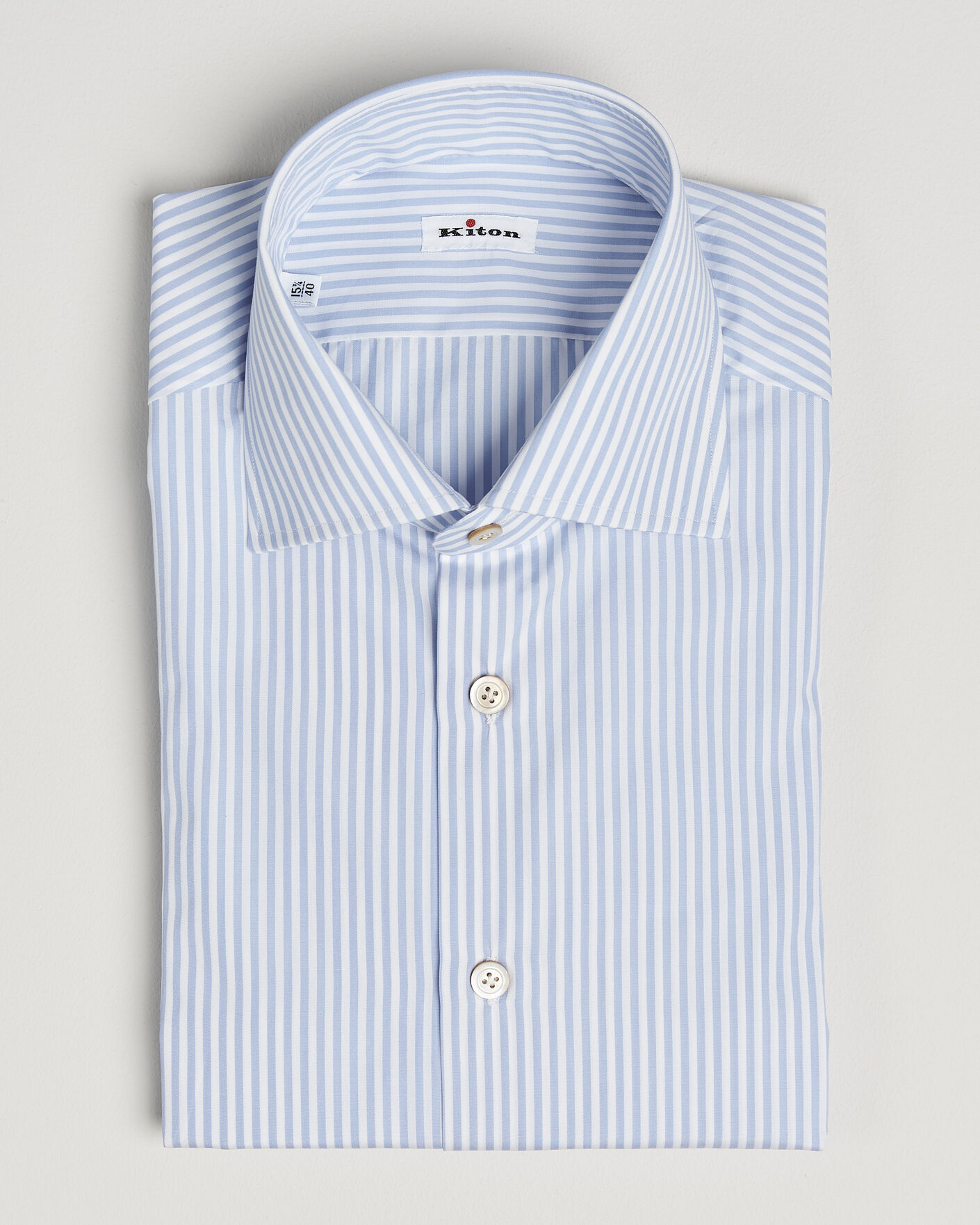 Herr | Skjortor | Kiton | Slim Fit Dress Shirt Light Blue Stripe