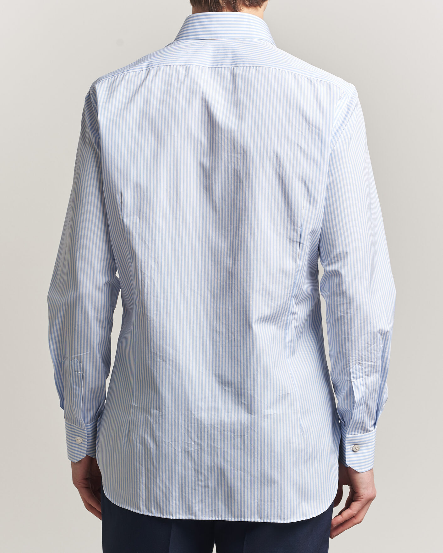 Herr | Skjortor | Kiton | Slim Fit Dress Shirt Light Blue Stripe