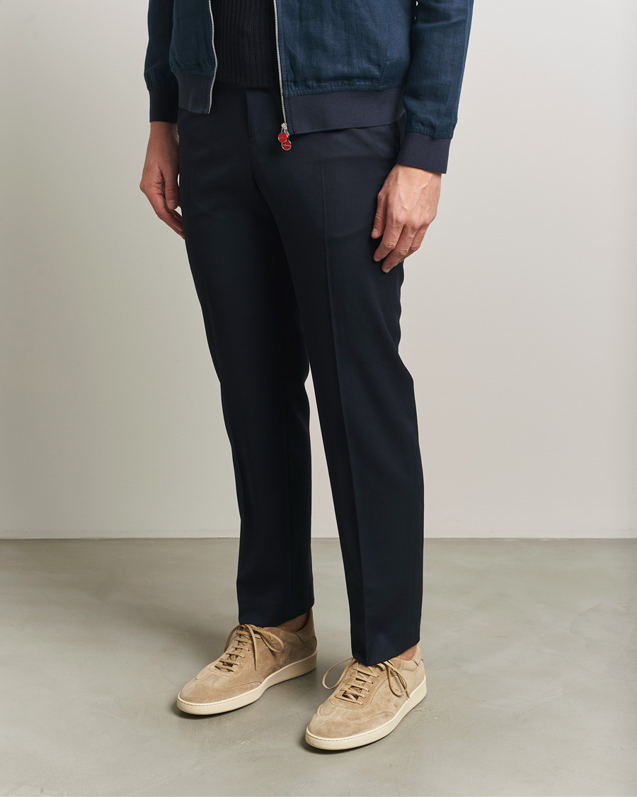 Herr | Sneakers | Kiton | Classic Suede Sneakers Sand