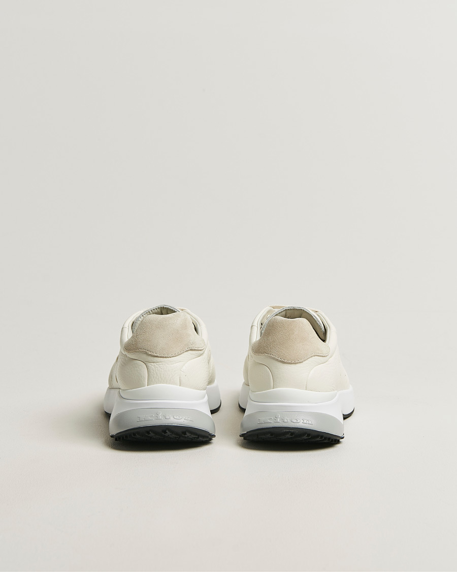 Herr | Sneakers | Kiton | Deerskin Running Sneakers White
