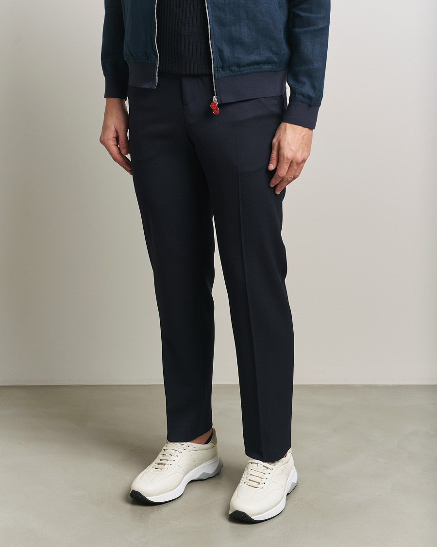 Herr | Sneakers | Kiton | Deerskin Running Sneakers White