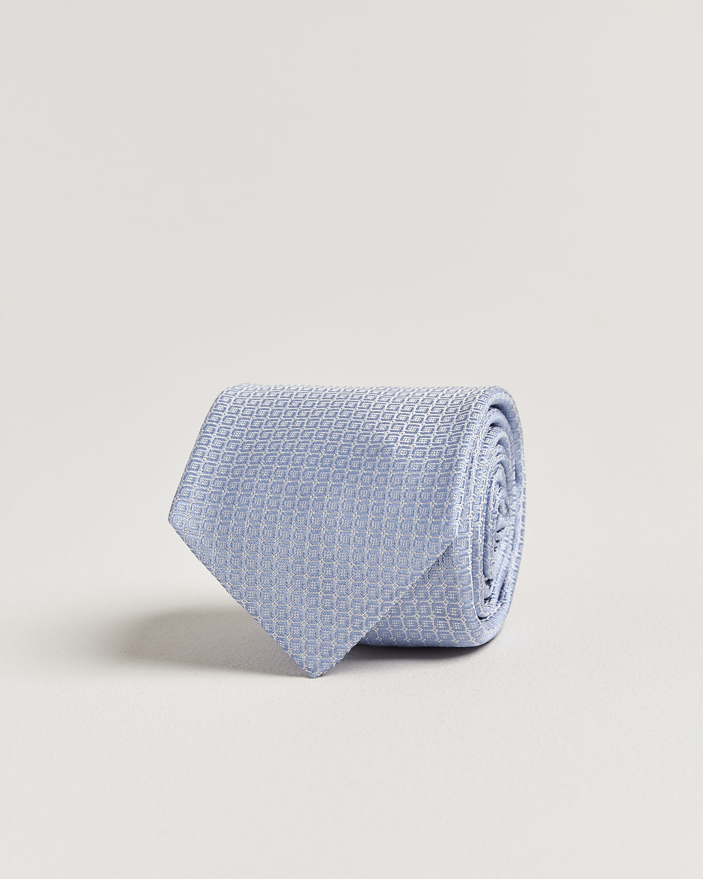 Herr | Slipsar | Kiton | Micro Structure Silk Tie Sky Blue