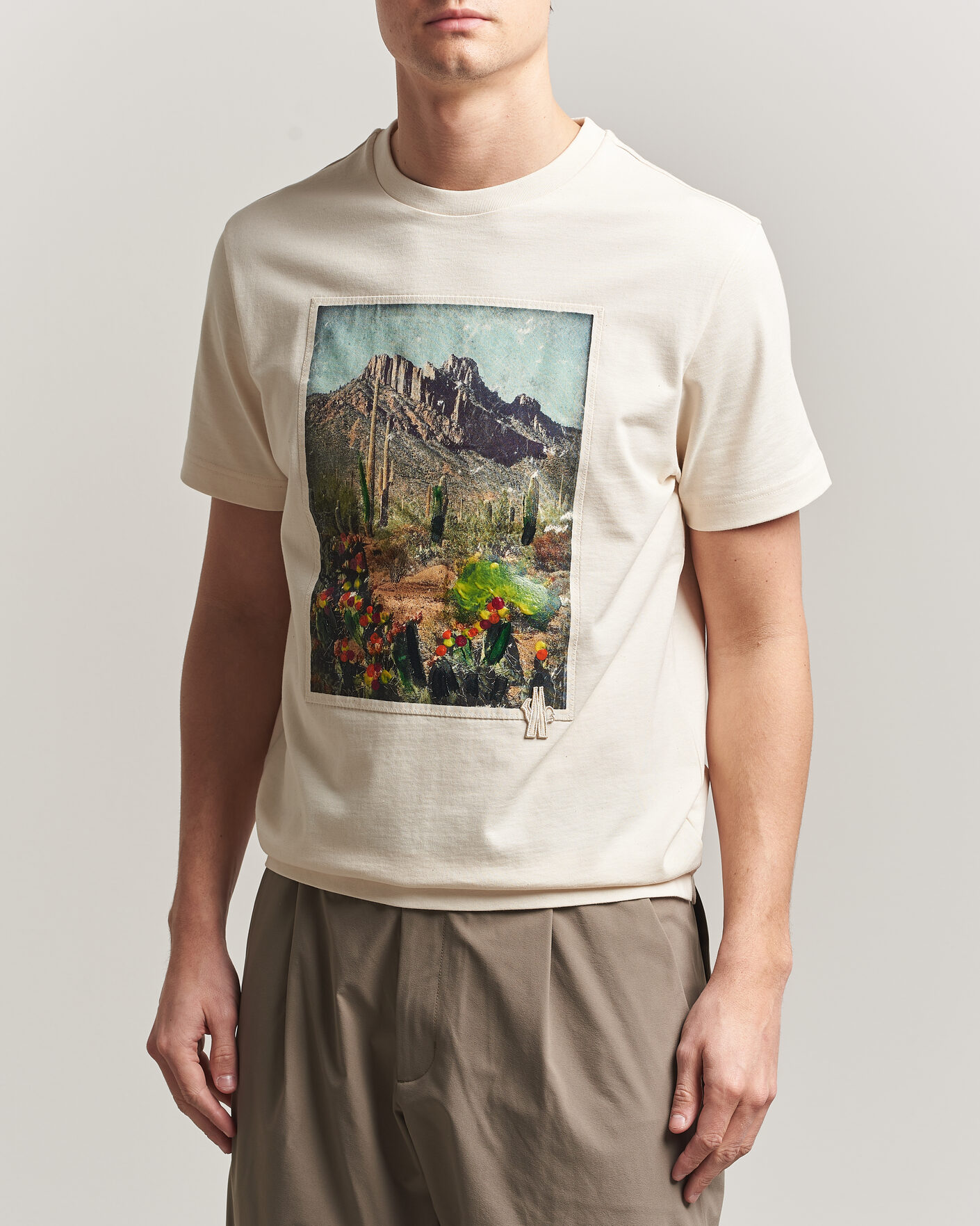 Herr | T-Shirts | Moncler Grenoble | Mountain Print T-Shirt Off White