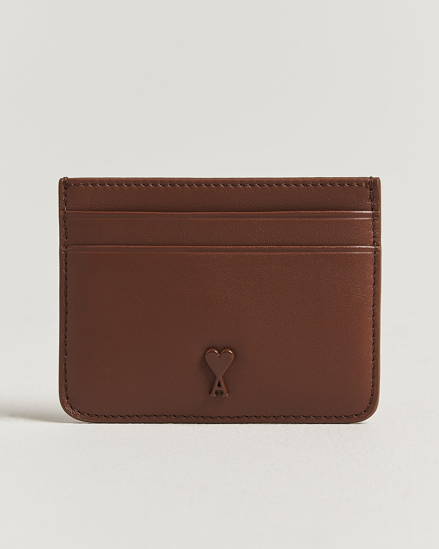Herr | Plånböcker | AMI | Tonal Heart Logo Card Holder Caramel