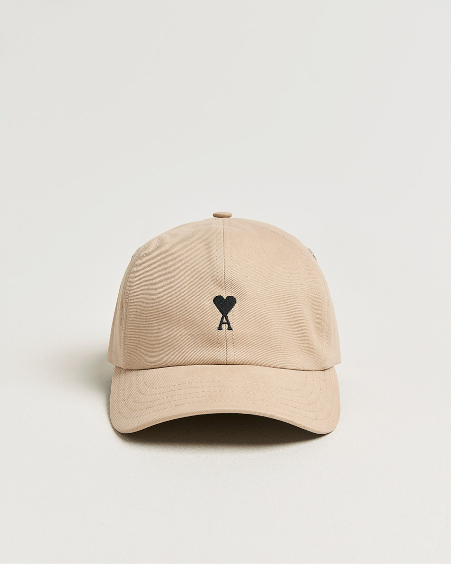 Herr | Hattar & kepsar | AMI | Black Heart Logo Cap Beige Taupe