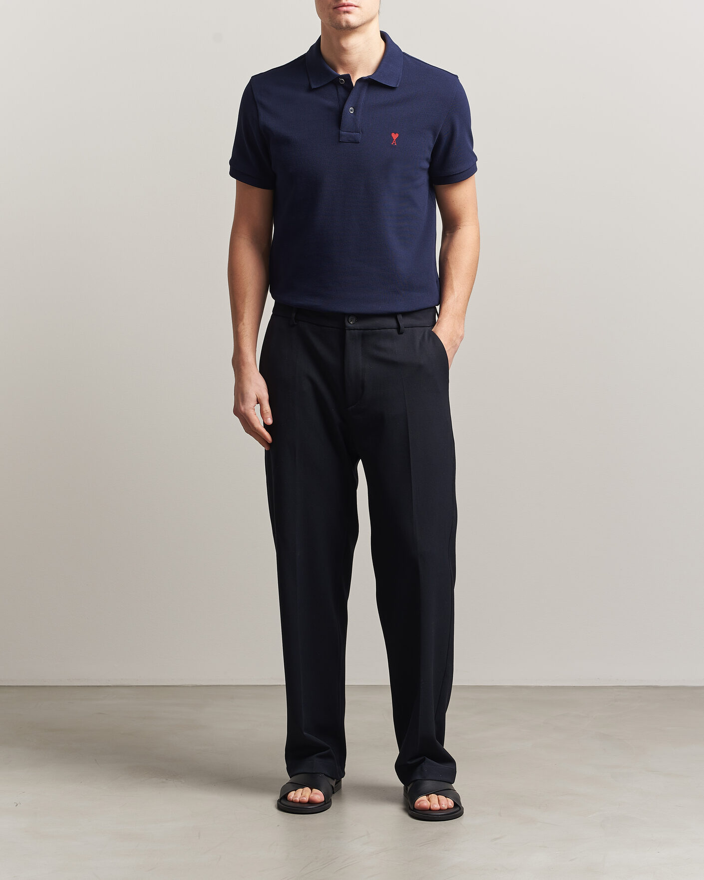 Herr | Pikéer | AMI | Heart Logo Polo Navy