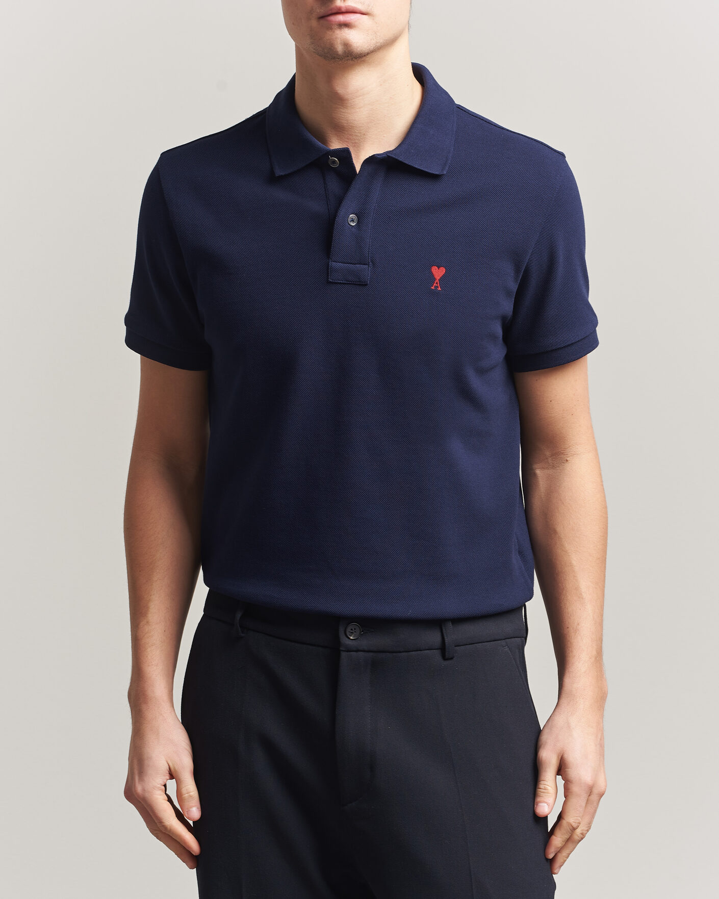 Herr | Pikéer | AMI | Heart Logo Polo Navy