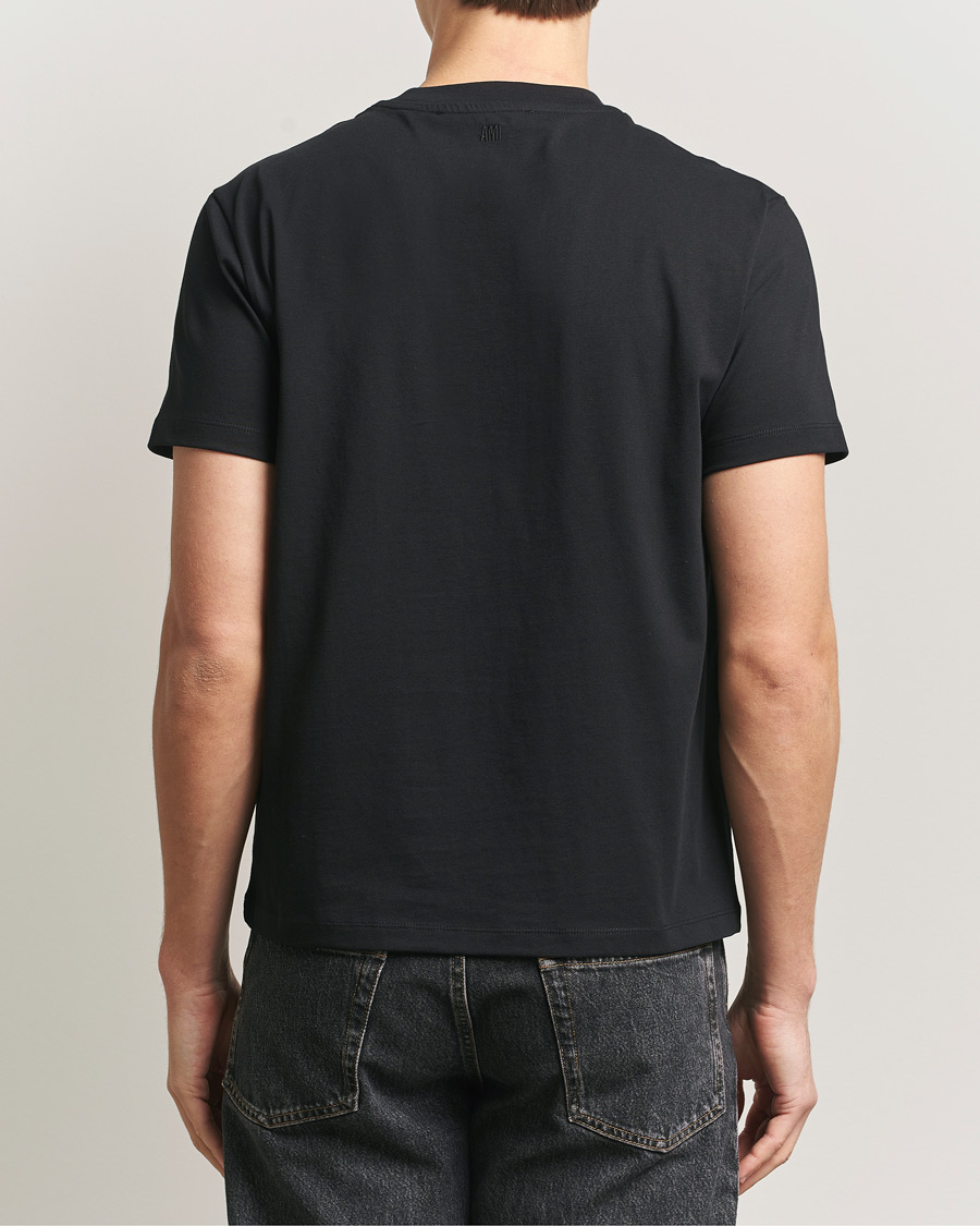 Herr | T-Shirts | AMI | Contrast Heart Logo T-Shirt Black
