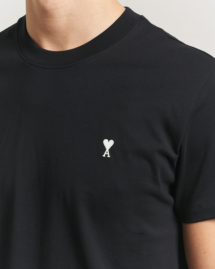 Herr | T-Shirts | AMI | Contrast Heart Logo T-Shirt Black