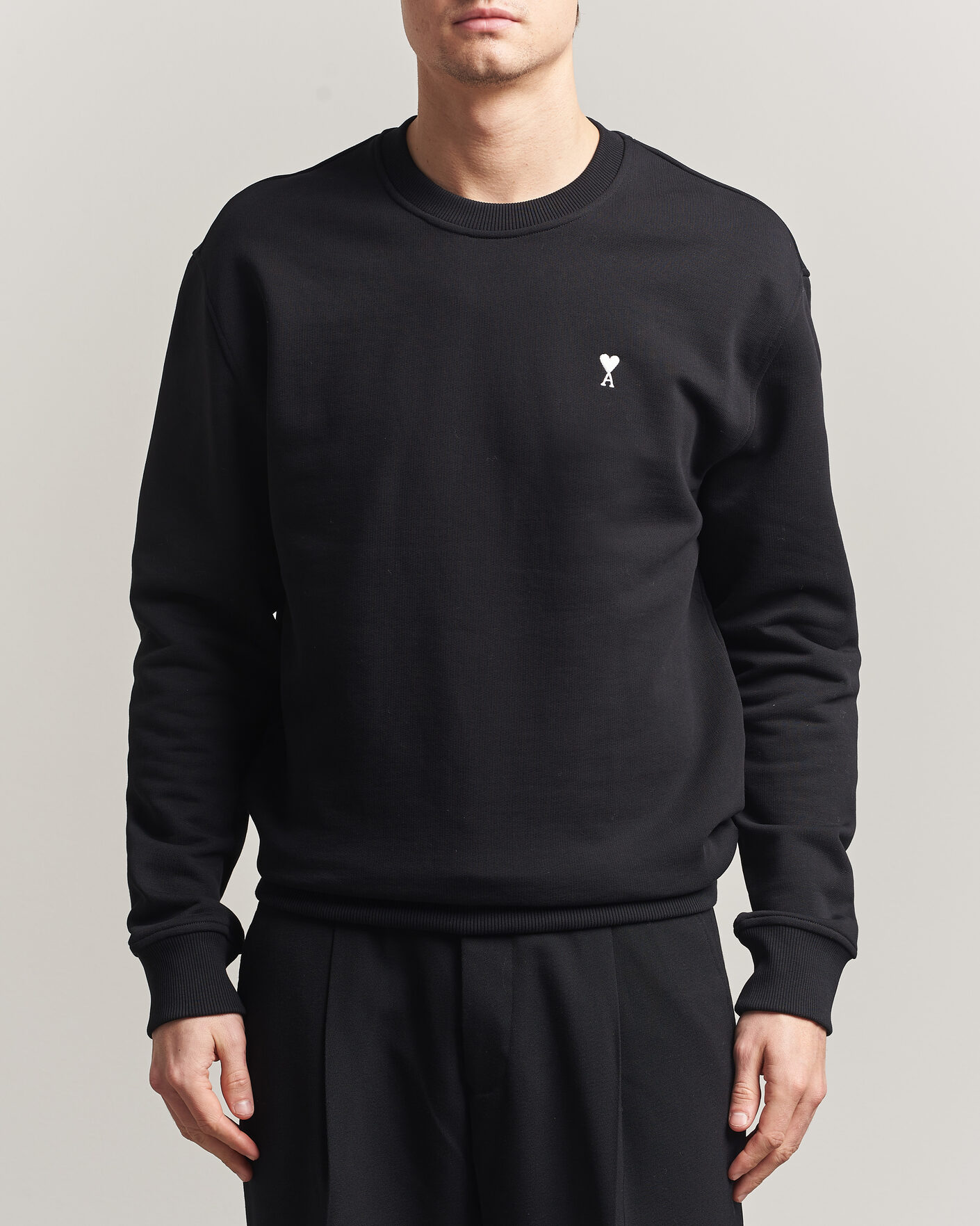 Herr | Tröjor | AMI | Contrast Heart Logo Sweatshirt Black