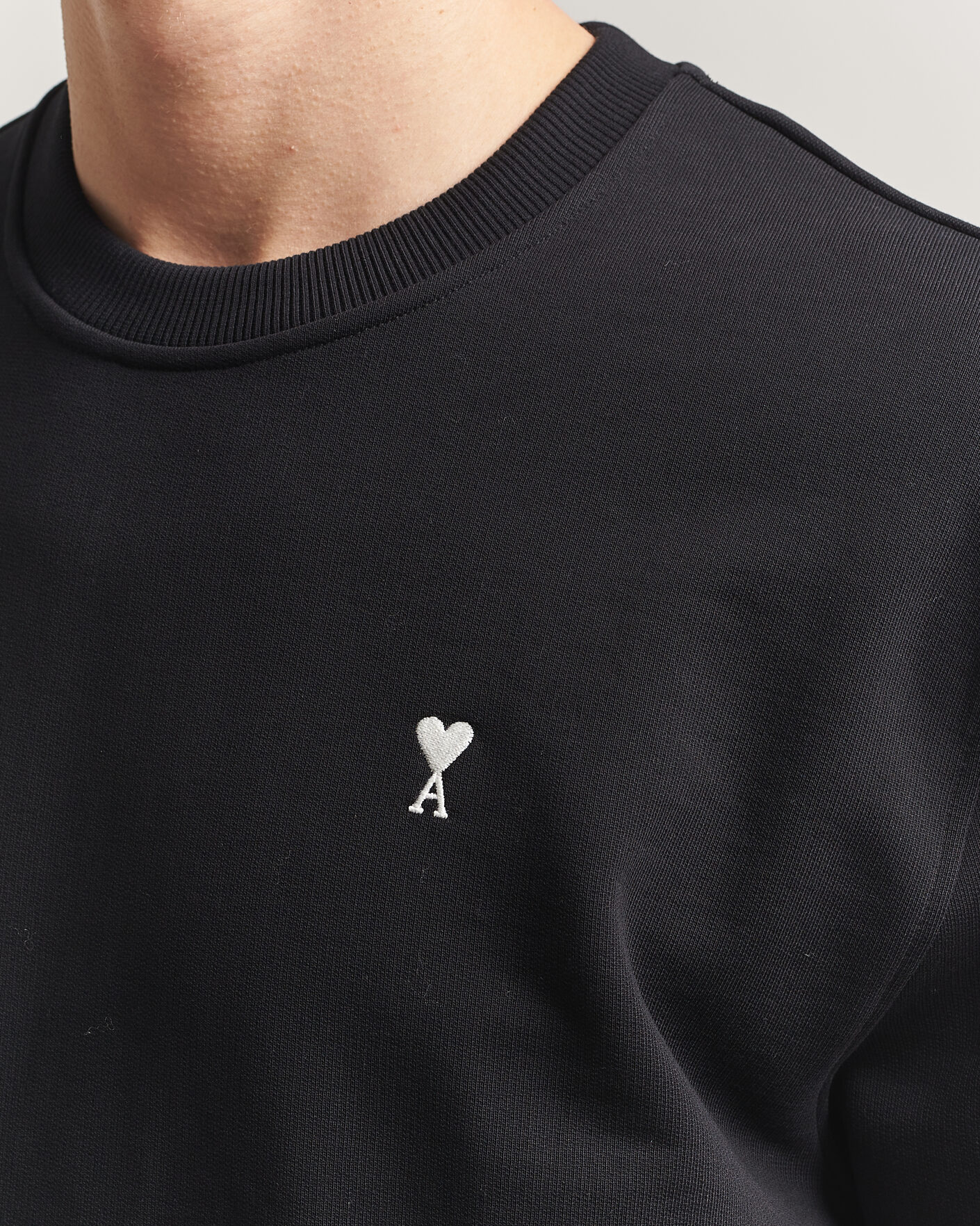 Herr | Tröjor | AMI | Contrast Heart Logo Sweatshirt Black