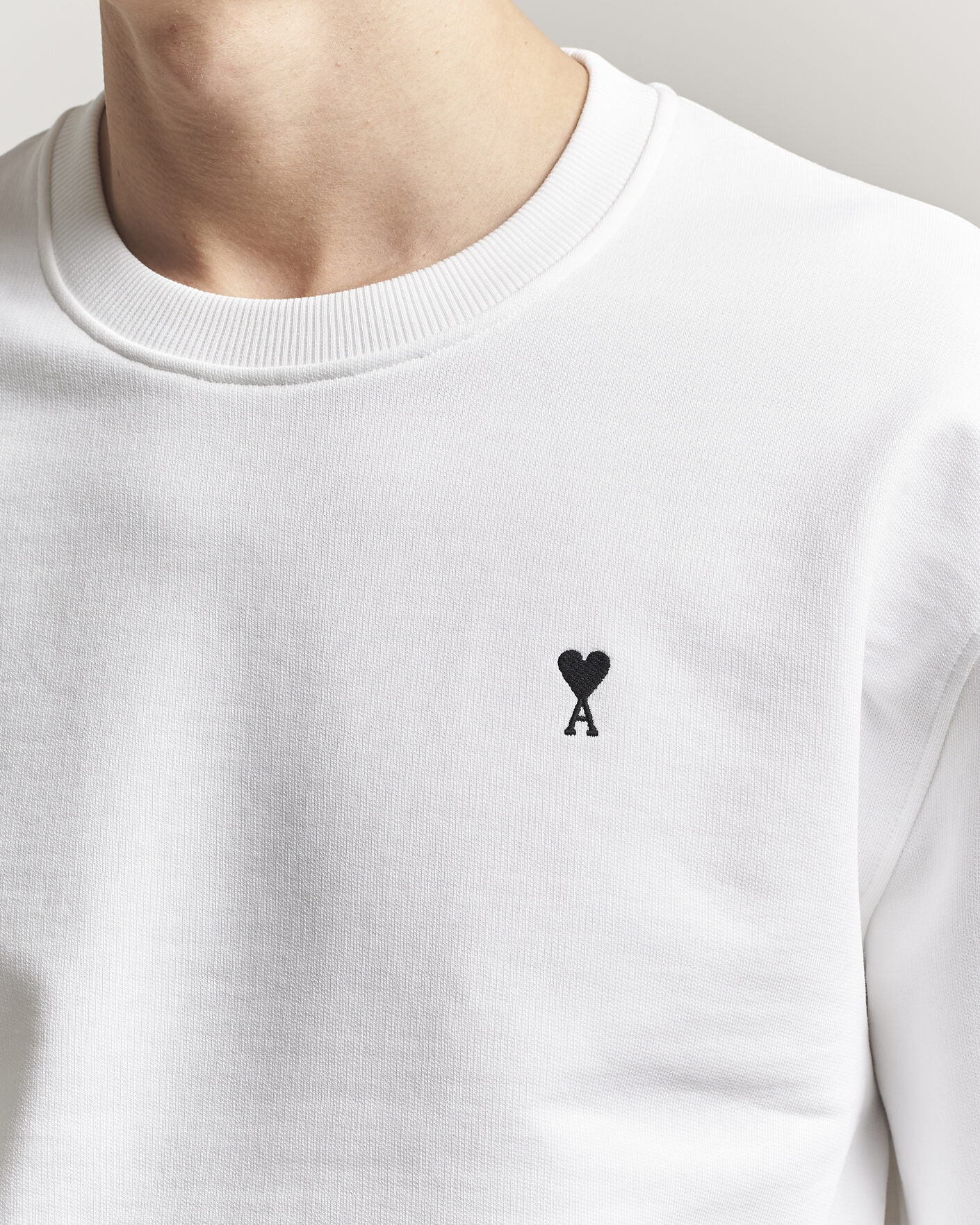 Herr | Tröjor | AMI | Contrast Heart Logo Sweatshirt White