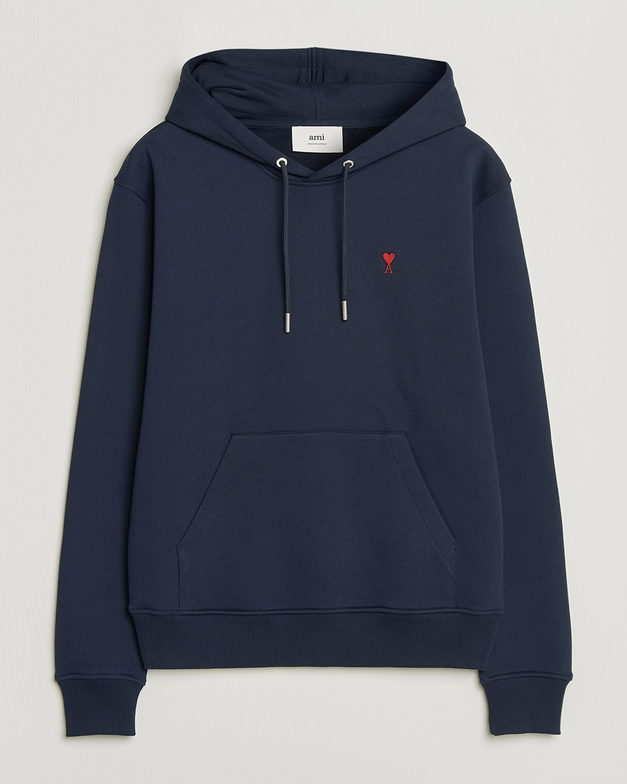 Herr | Tröjor | AMI | Heart Logo Hoodie Navy