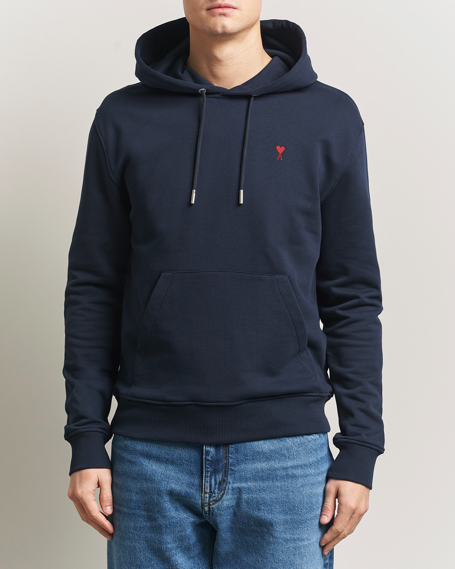 Herr | Tröjor | AMI | Heart Logo Hoodie Navy