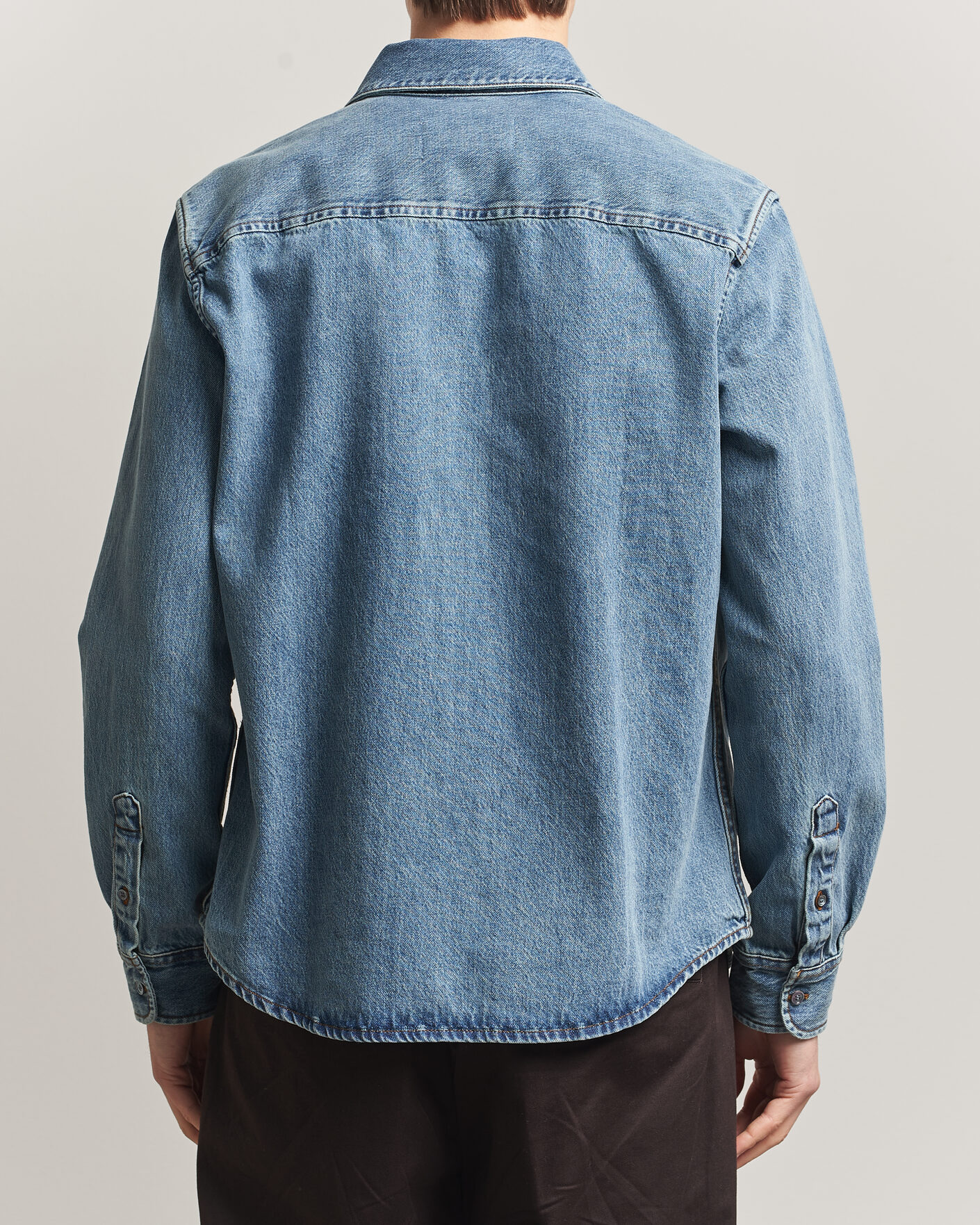 Herr | Skjortor | AMI | Denim Overshirt Used Blue