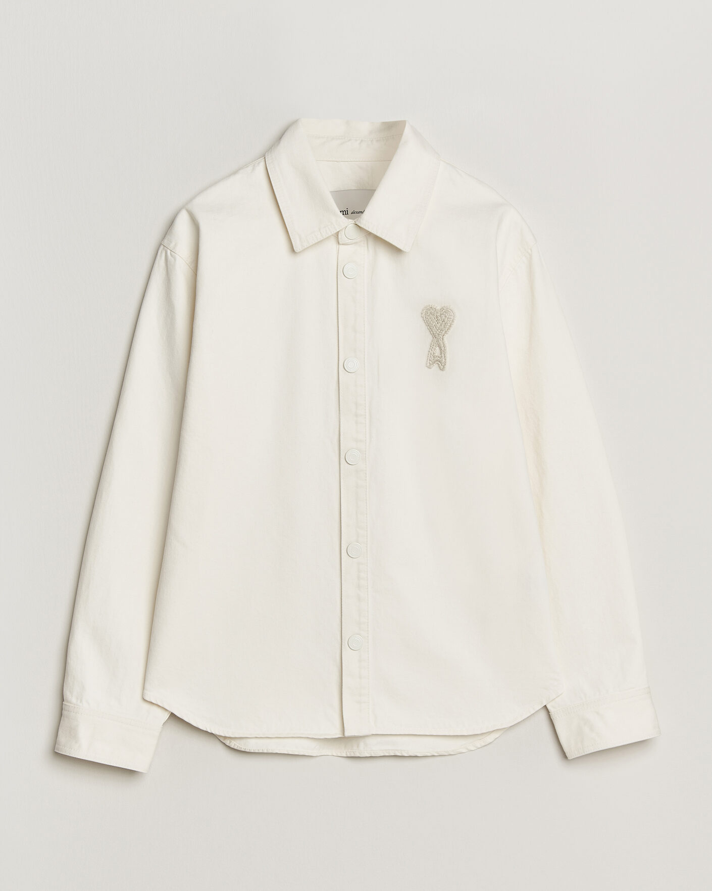 Herr | Skjortor | AMI | Cotton Twill Overshirt Creme