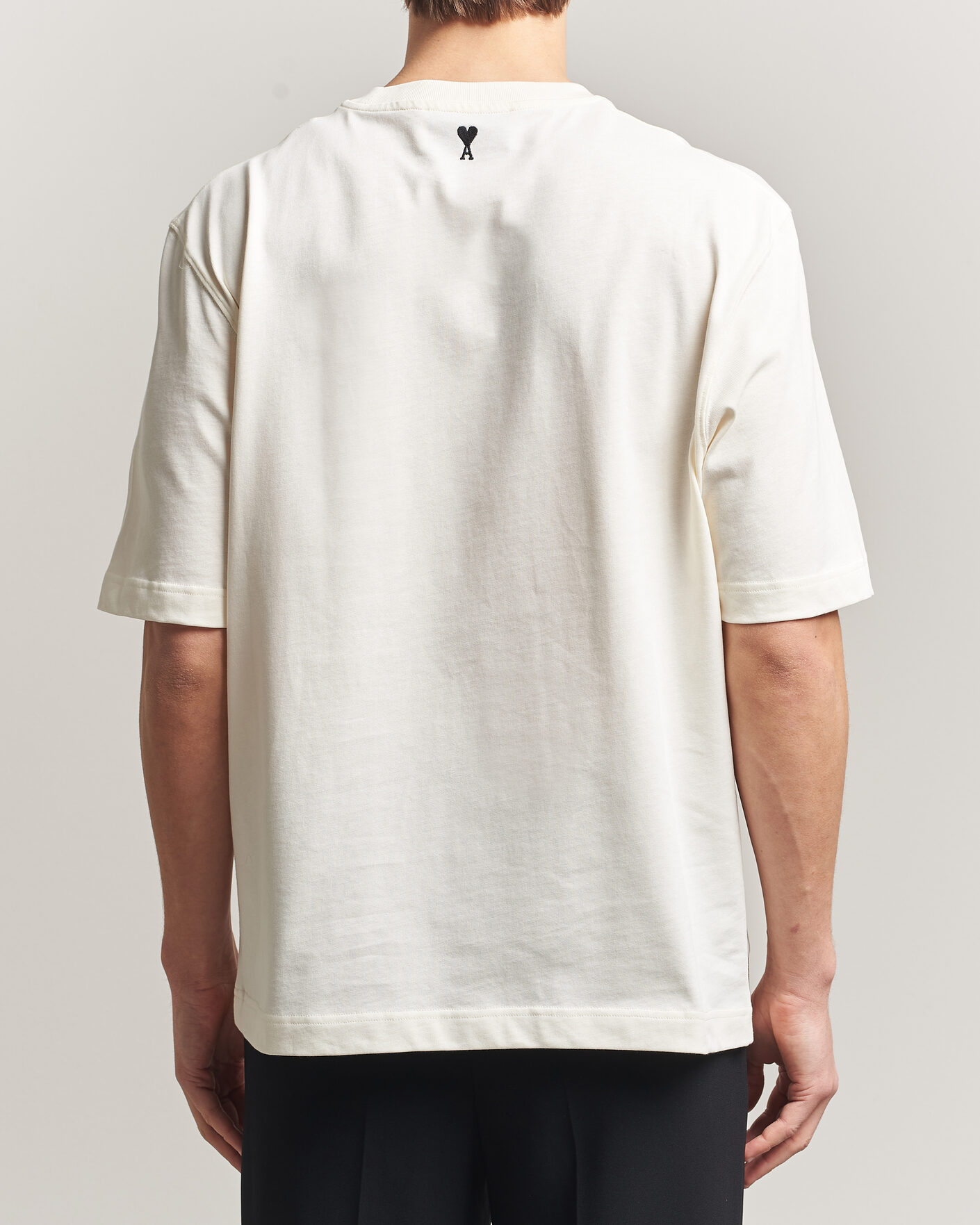Herr | T-Shirts | AMI | Boxy Fit Printed T-Shirt Creme