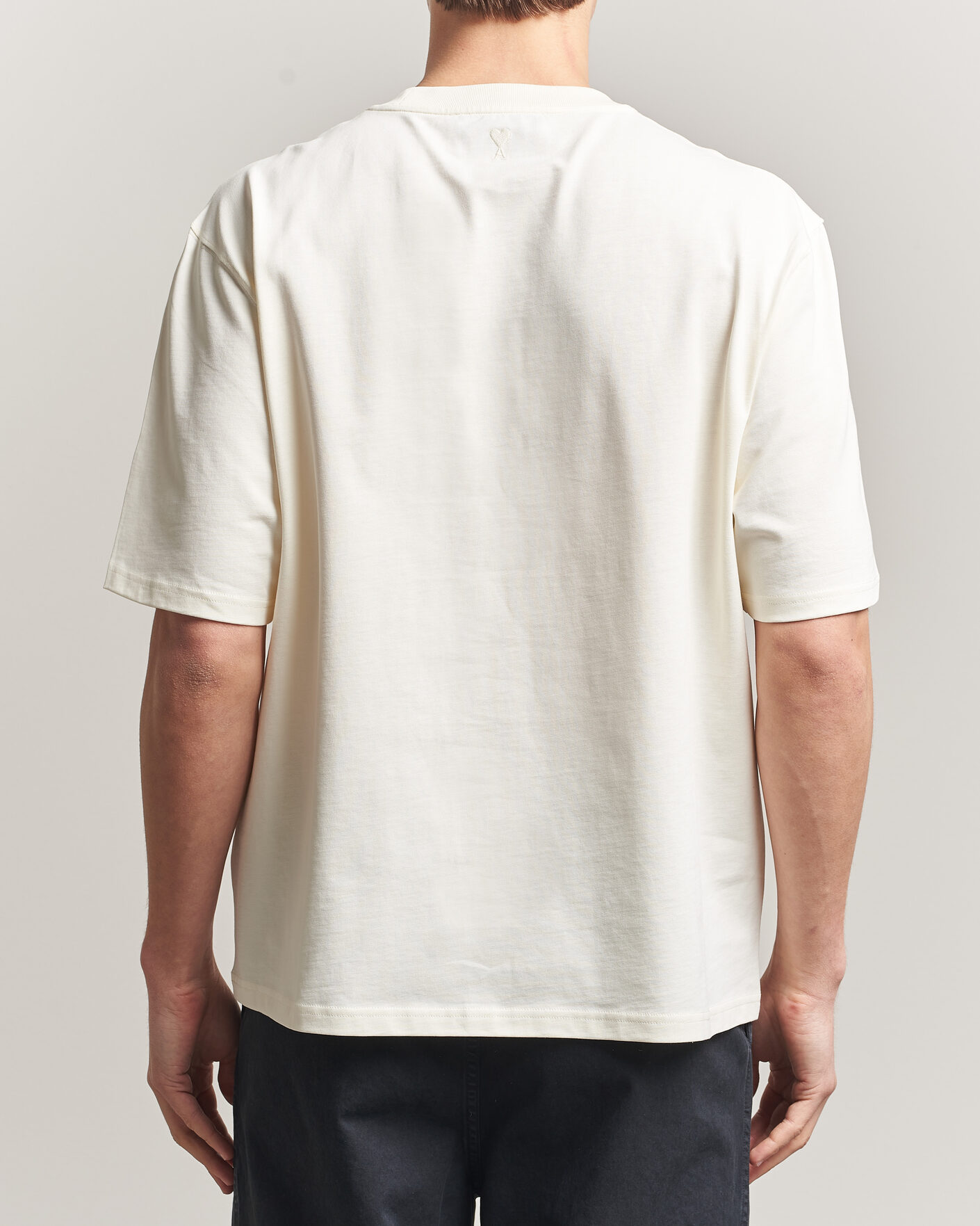 Herr | T-Shirts | AMI | Boxy Fit Printed T-Shirt Creme