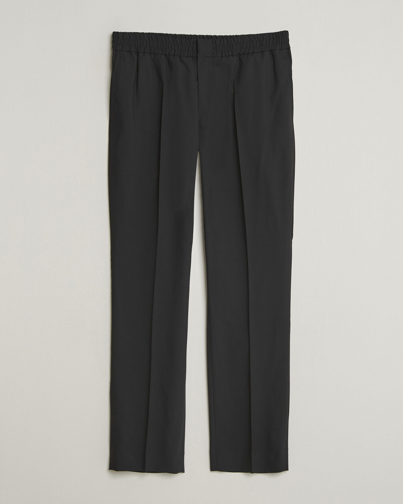 Herr | Byxor | AMI | Wool Drawstring Trousers Black