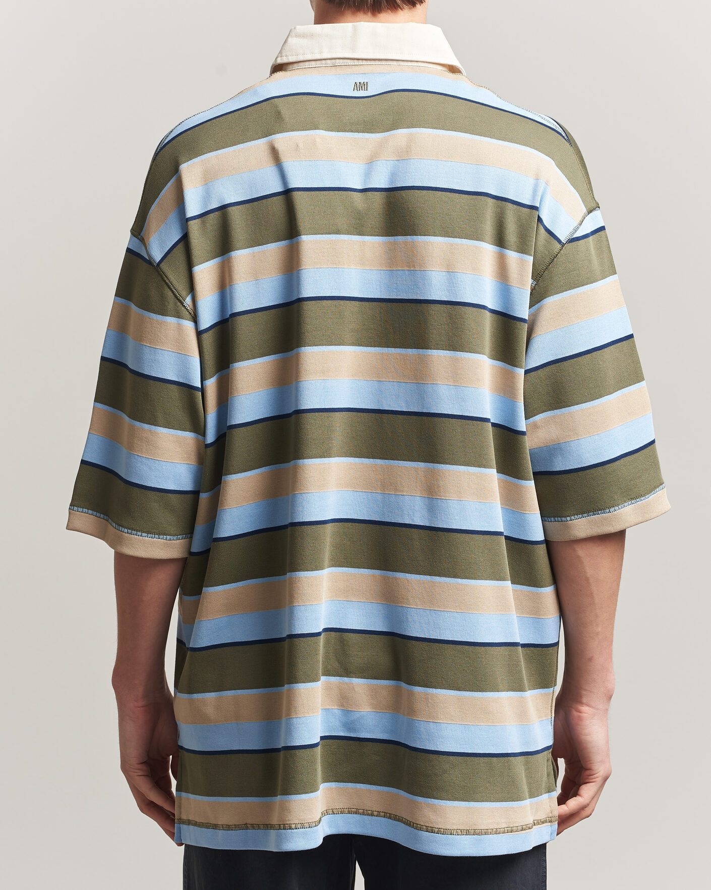 Herr | Pikéer | AMI | Oversize Fit Striped Polo Multi