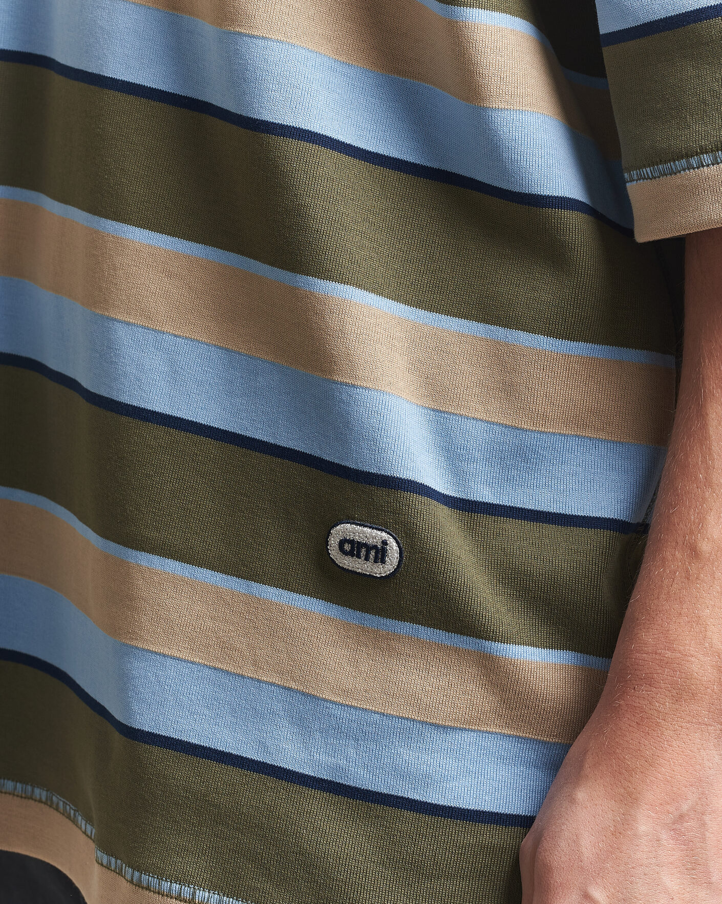 Herr | Pikéer | AMI | Oversize Fit Striped Polo Multi