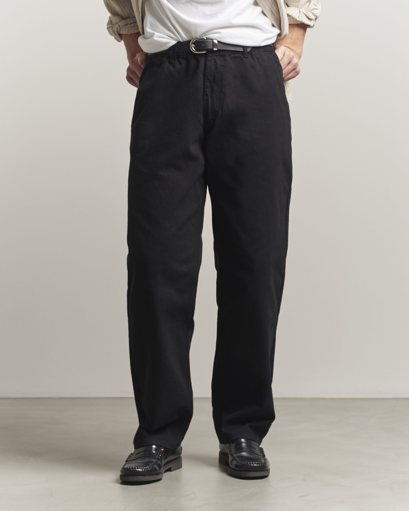 Herr | Byxor | Forét | Clay Twill Pants Black