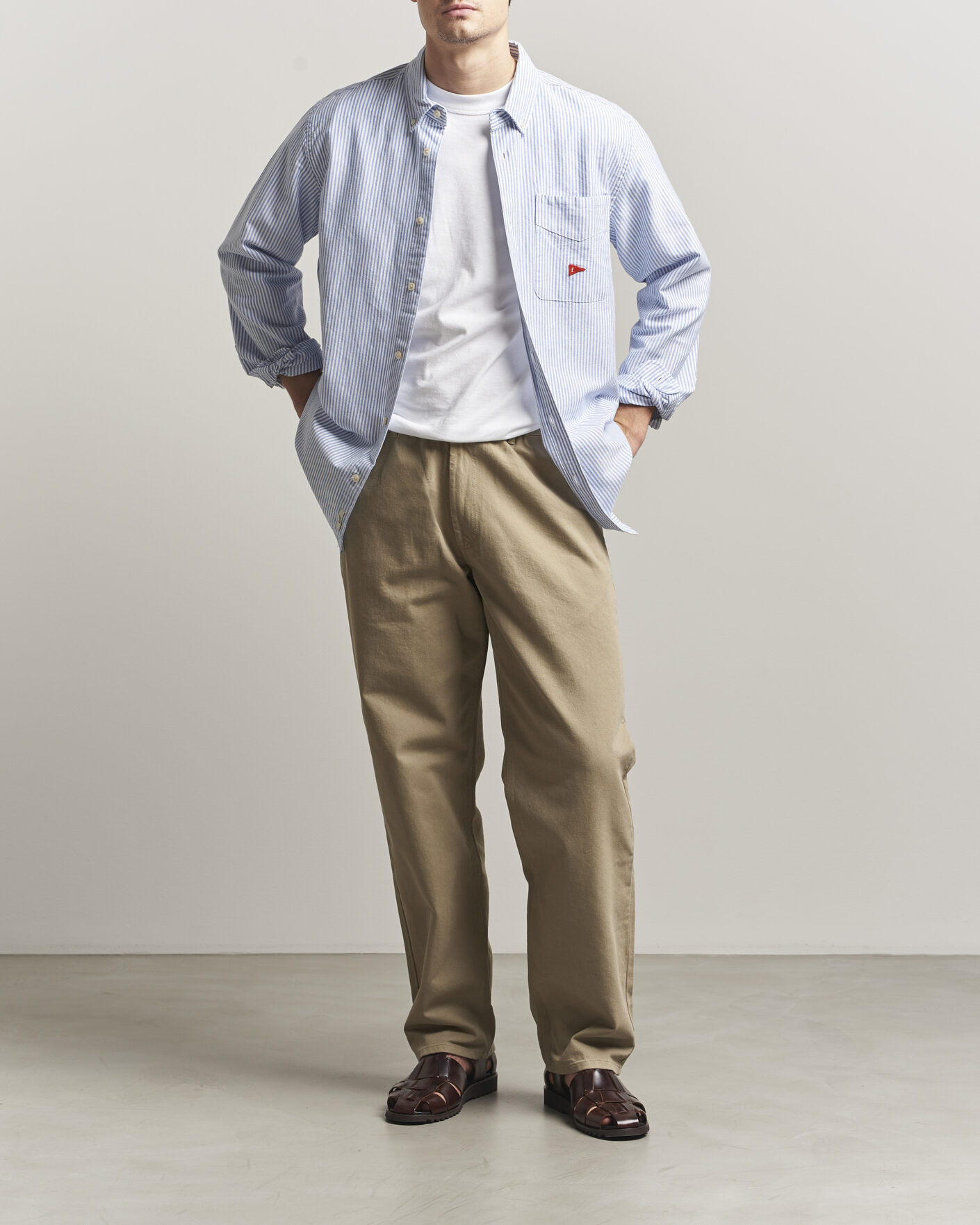 Herr | Byxor | Forét | Clay Twill Pants Khaki